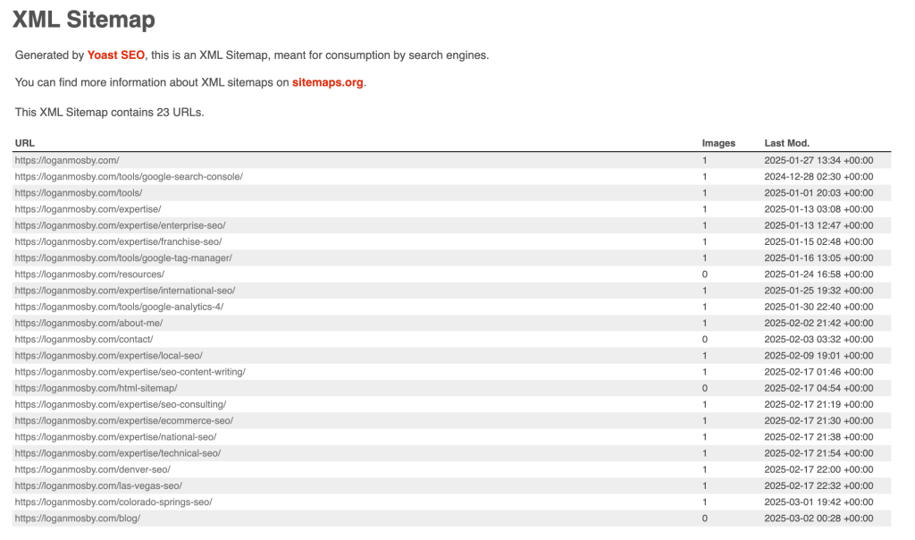 Logan Mosby XML Sitemap