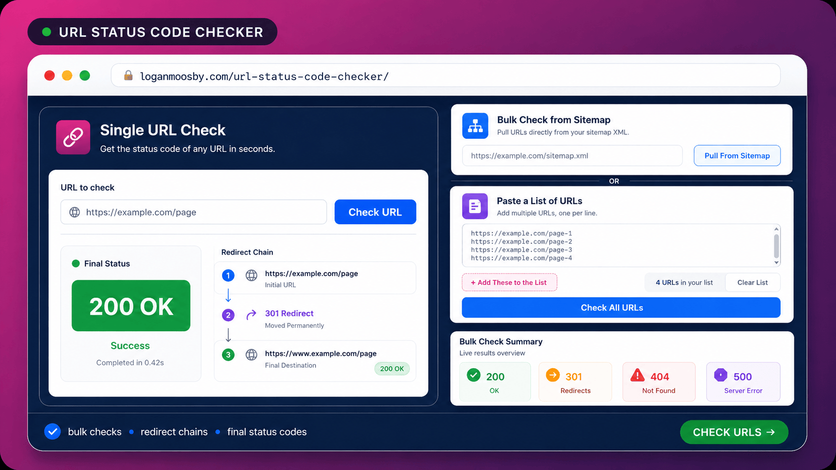 URL Status Code Checker